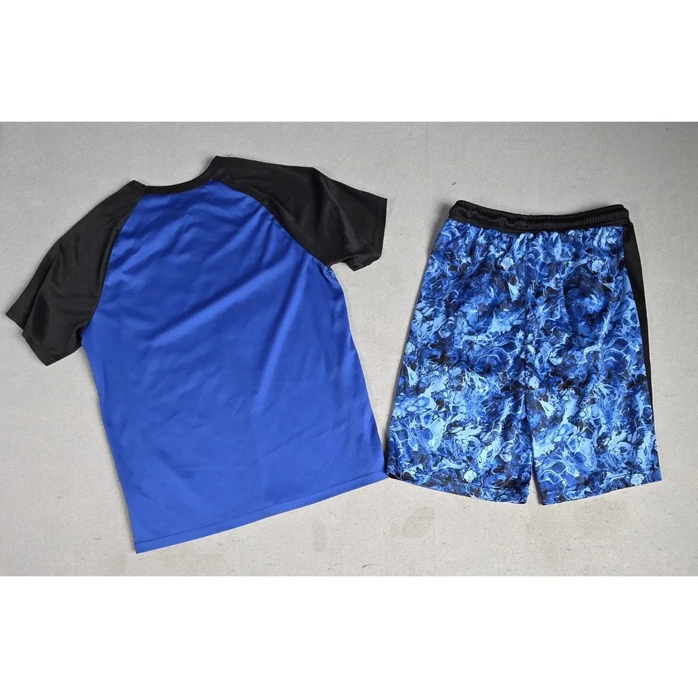 Lot of 2 Children's Place Boys Size LARGE Sport Matching Short Sets Performance